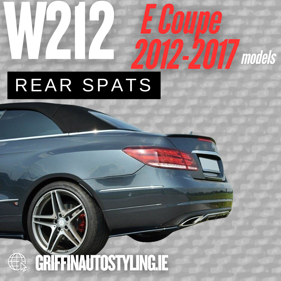 Maxton Design Mercedes E-Class W212 Coupe 2012-2017 Gloss Rear Spats