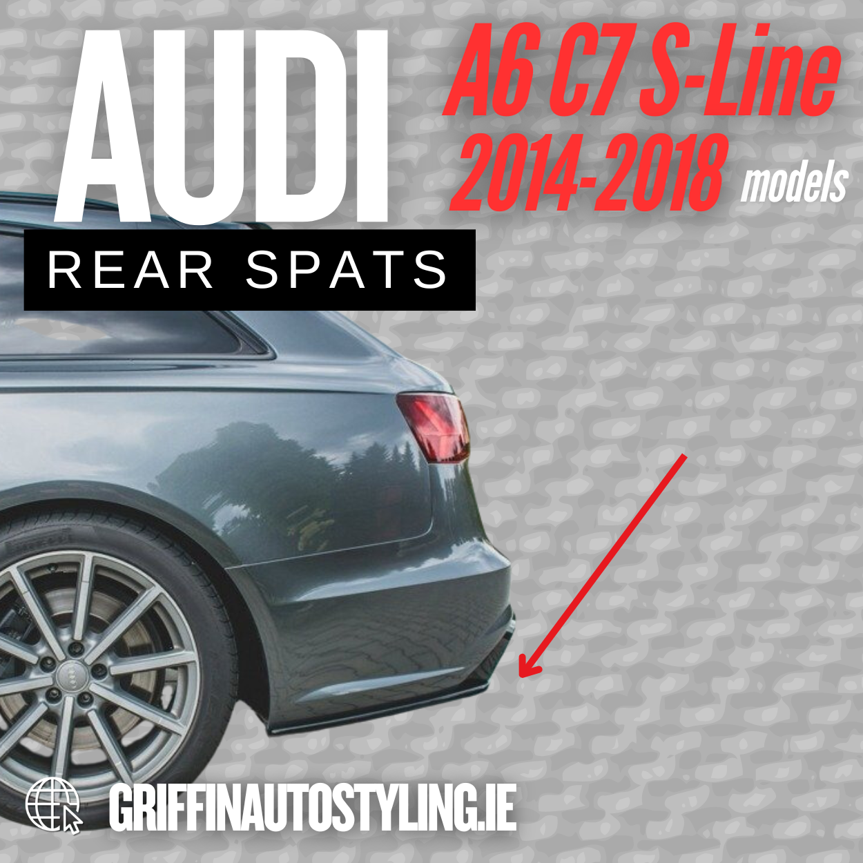 Maxton Design Rear Spats for Audi A6 C7 S-Line Facelift 2014-2018
