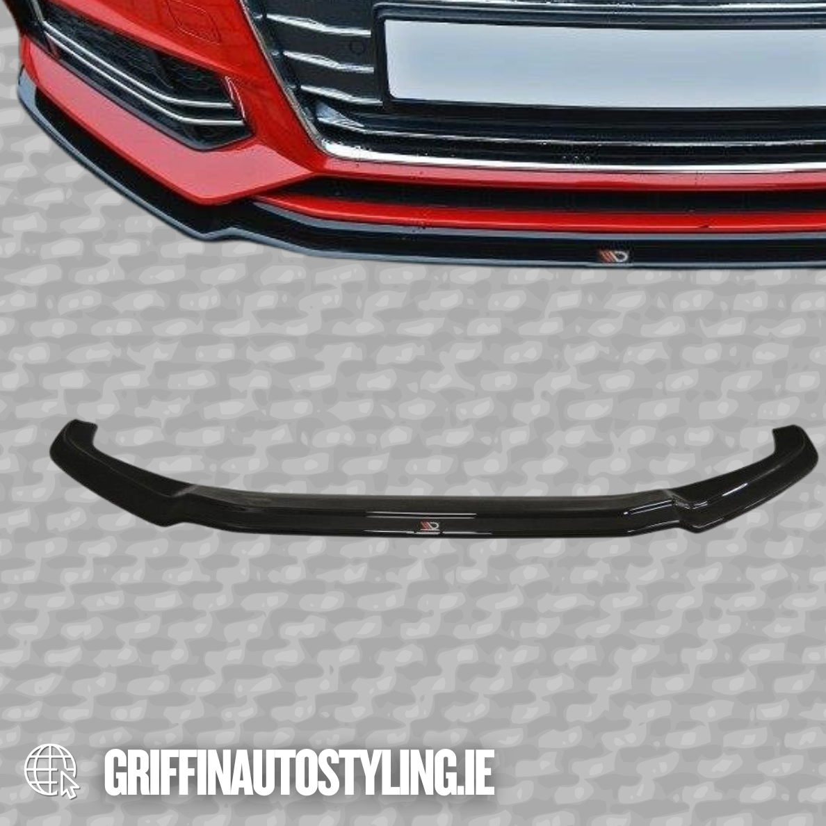 Maxton Design Audi A4 B9 S-Line 2015+ Front Lip V1 – Gloss Black / Standard Black