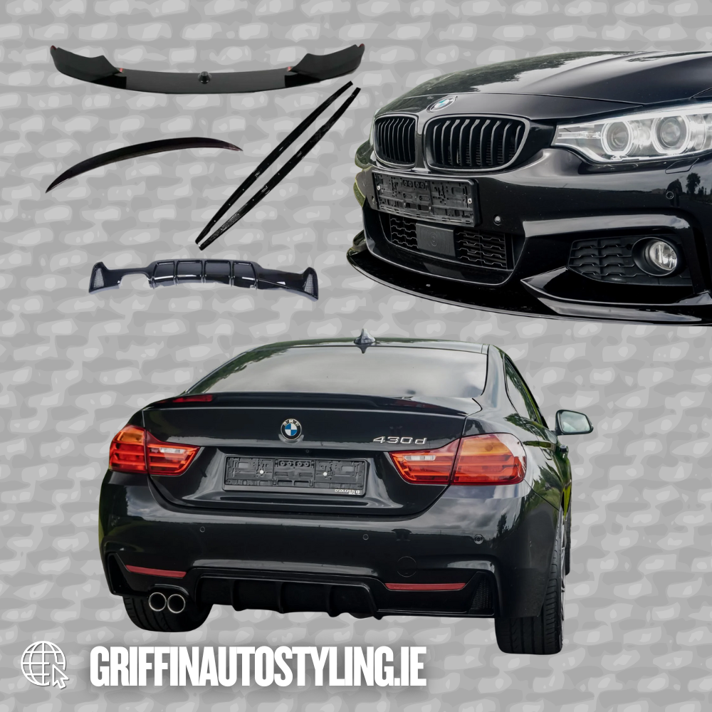 BMW 4 Series F32 M Sport 2014-2020 Gloss Black Full Aero Body Lip Kit