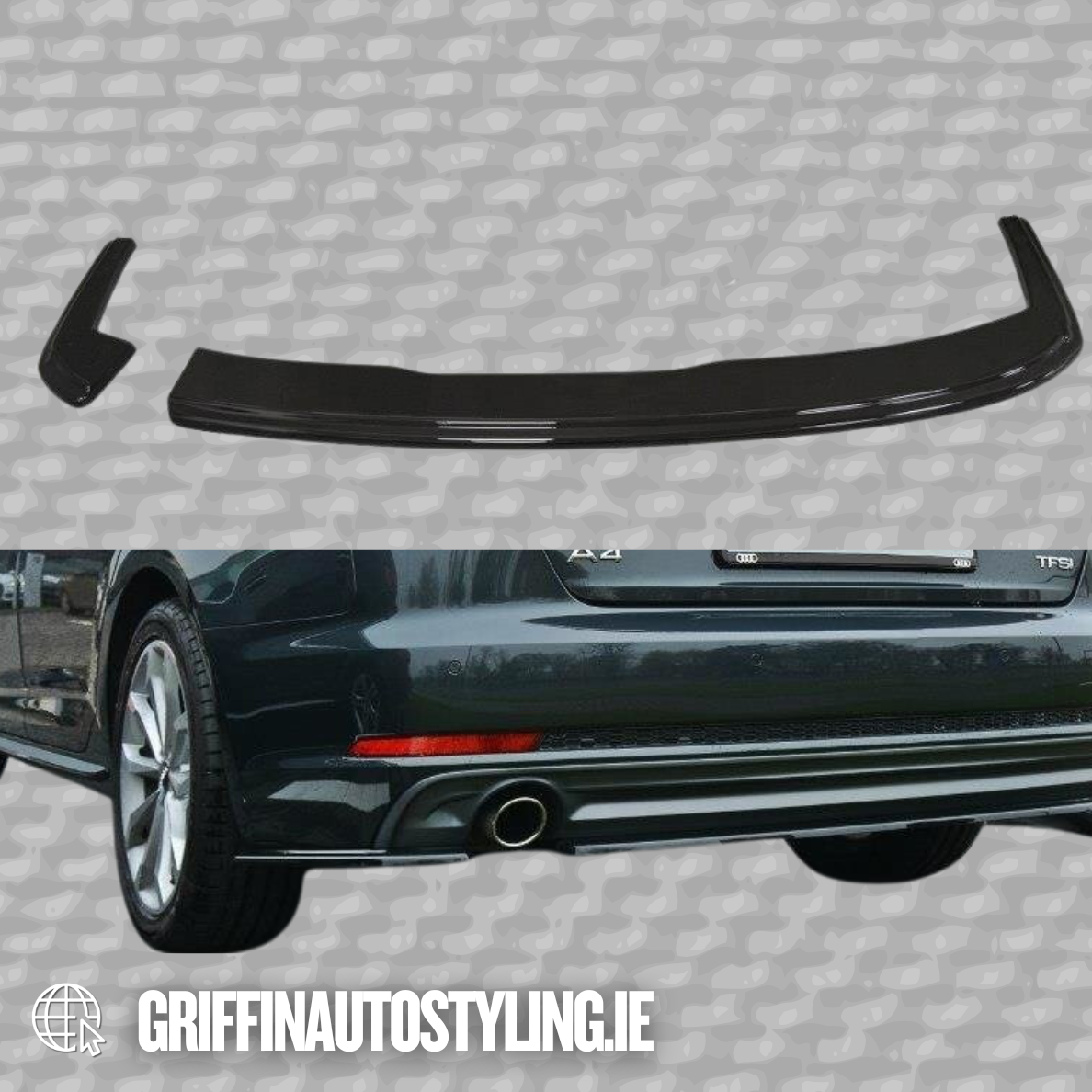 Maxton Design Audi A4 B9 S-Line 2015+ Rear Spats V1 – Gloss Black