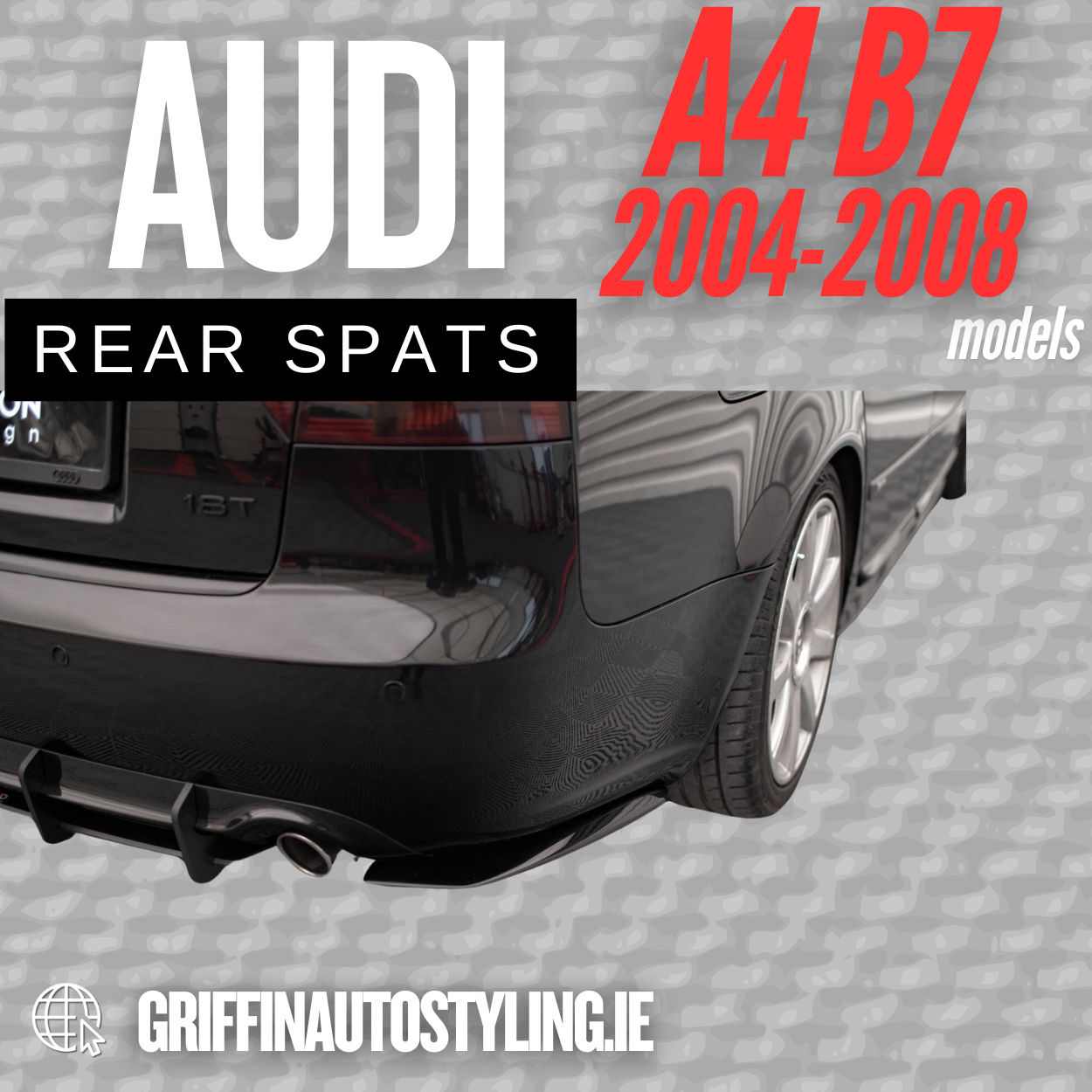 Maxton Design Rear Spats for Audi A4 B7 2004-2008 – Gloss Black