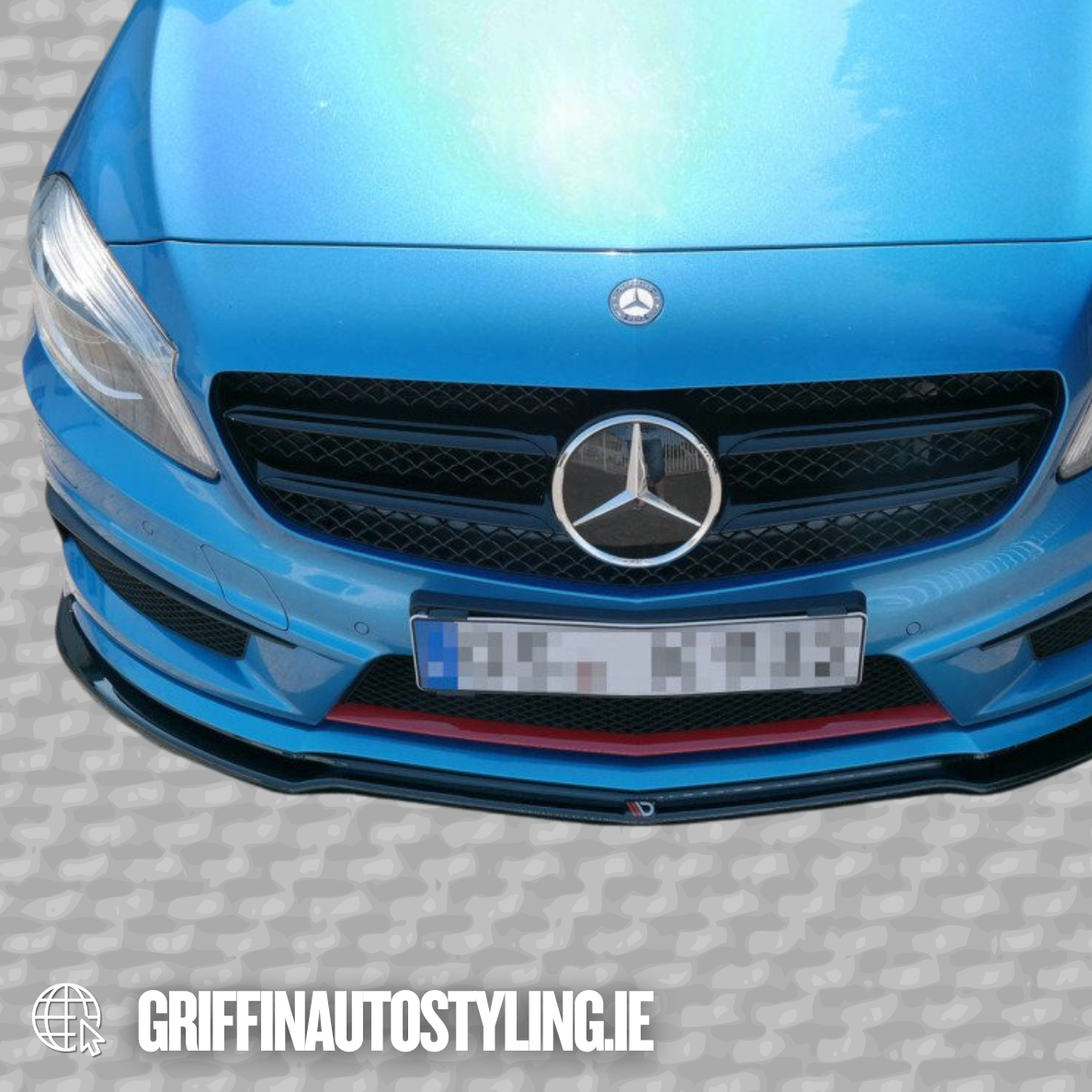 Maxton Design Mercedes A-Class W176 AMG-Line Front Lip – Gloss Black