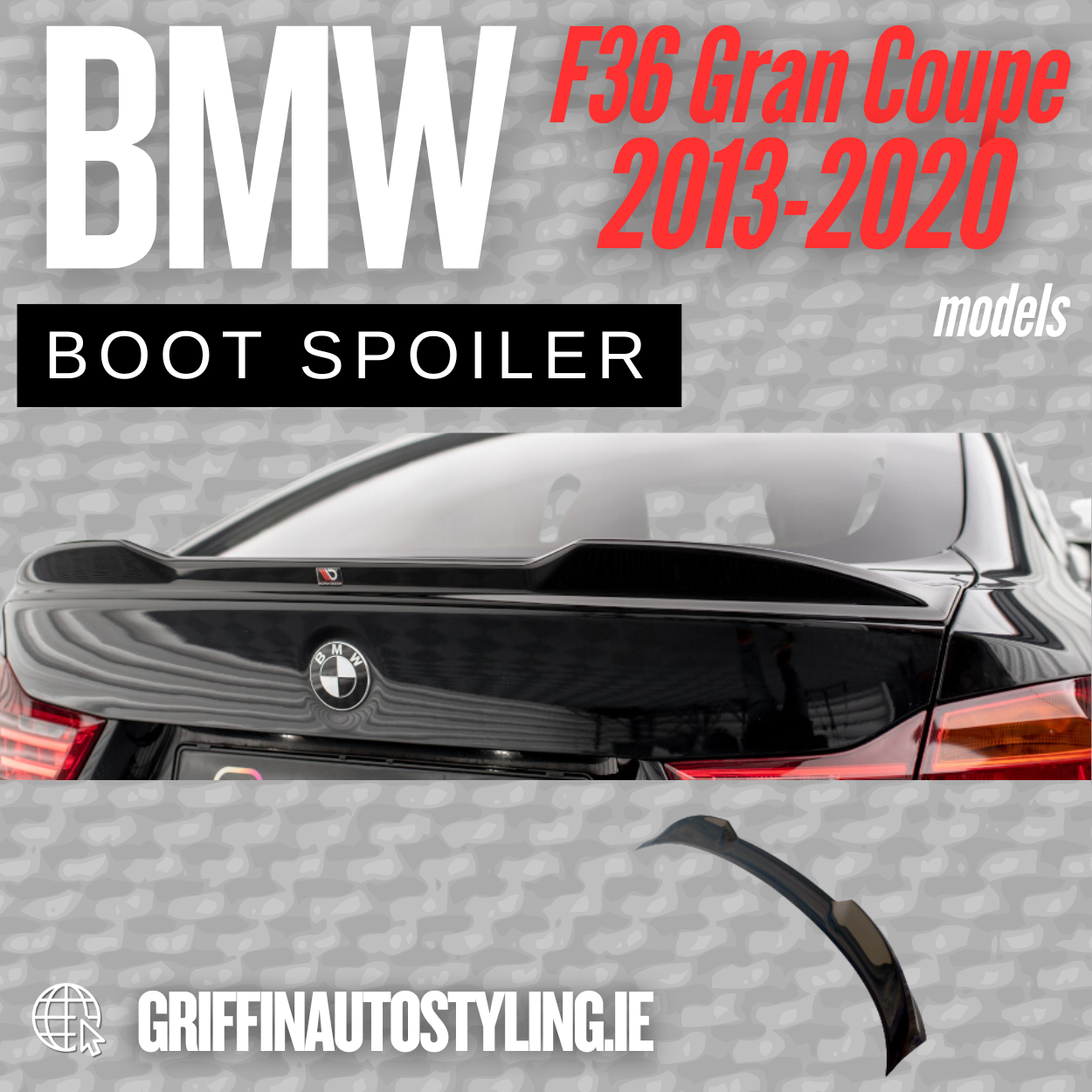 Maxton Design BMW 4-Series Gran Coupe F36 Boot Spoiler – Gloss Black