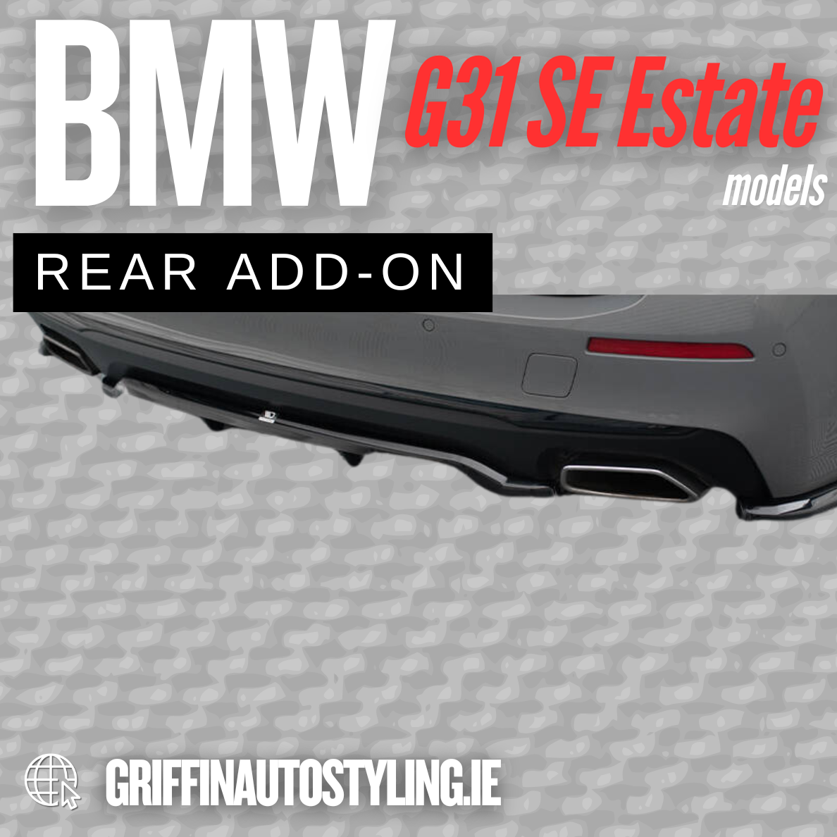 Maxton Design BMW G31 SE Estate (2020-2023) Rear Add-On – Gloss Black