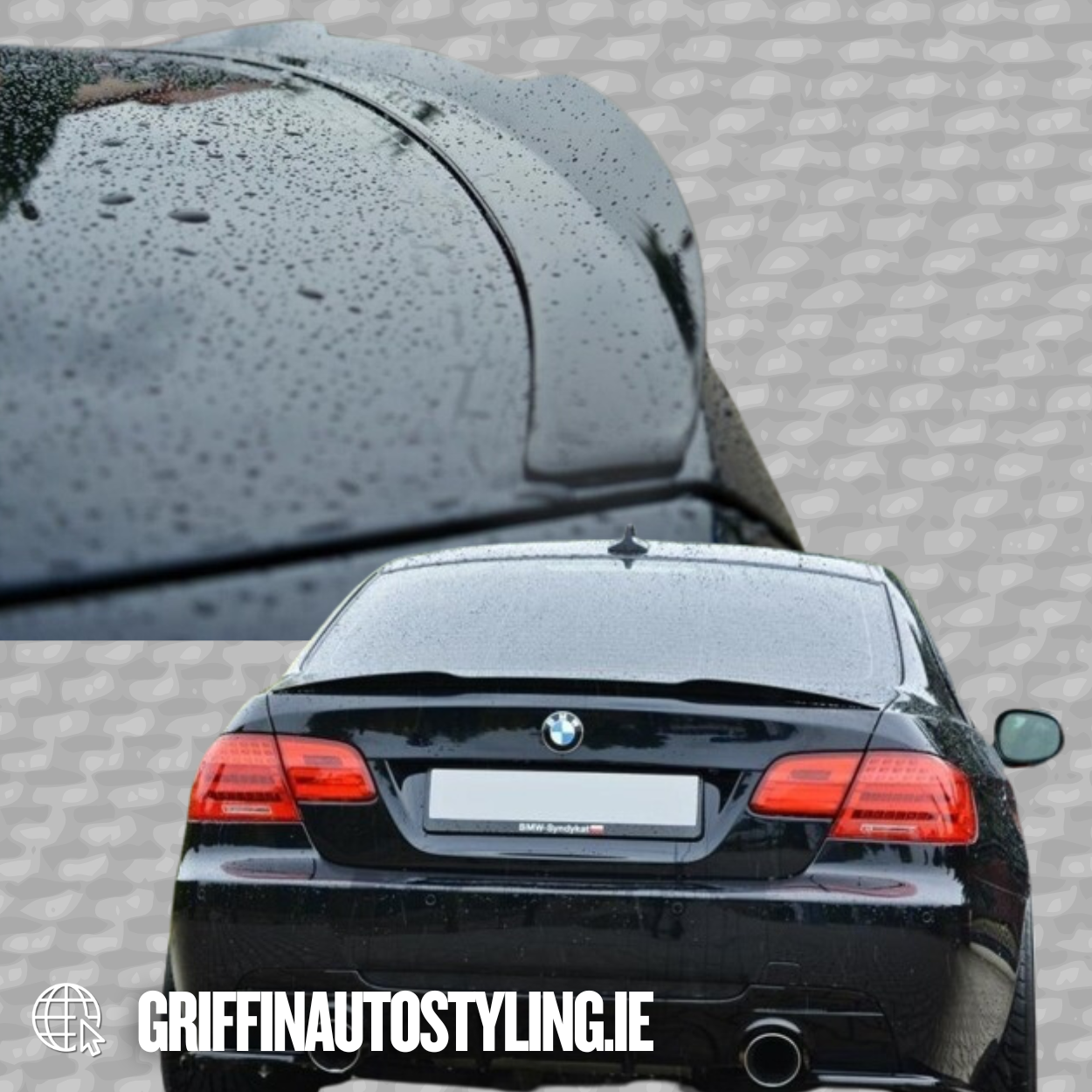 Maxton Design BMW E92 2005-2012 Boot Lip Spoiler – Gloss Black / Matte Black