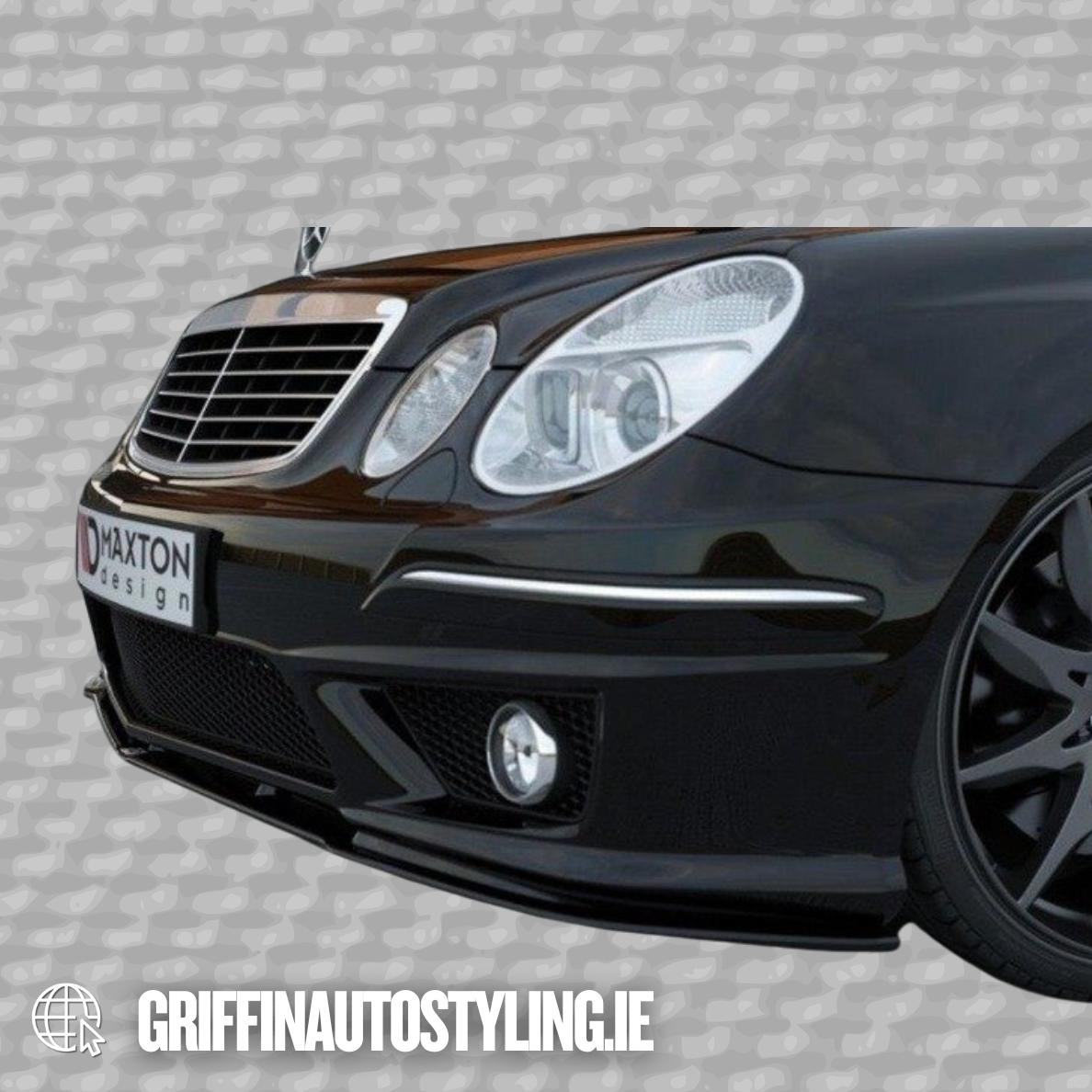 Maxton Design Mercedes E-Class W211 AMG 2006-2009 Front Lip – Gloss Black