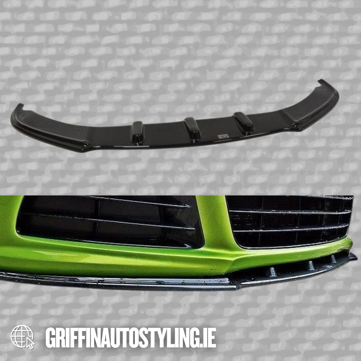 Maxton Design V1 Front Lip for VW Scirocco R / R-Line – Gloss Black