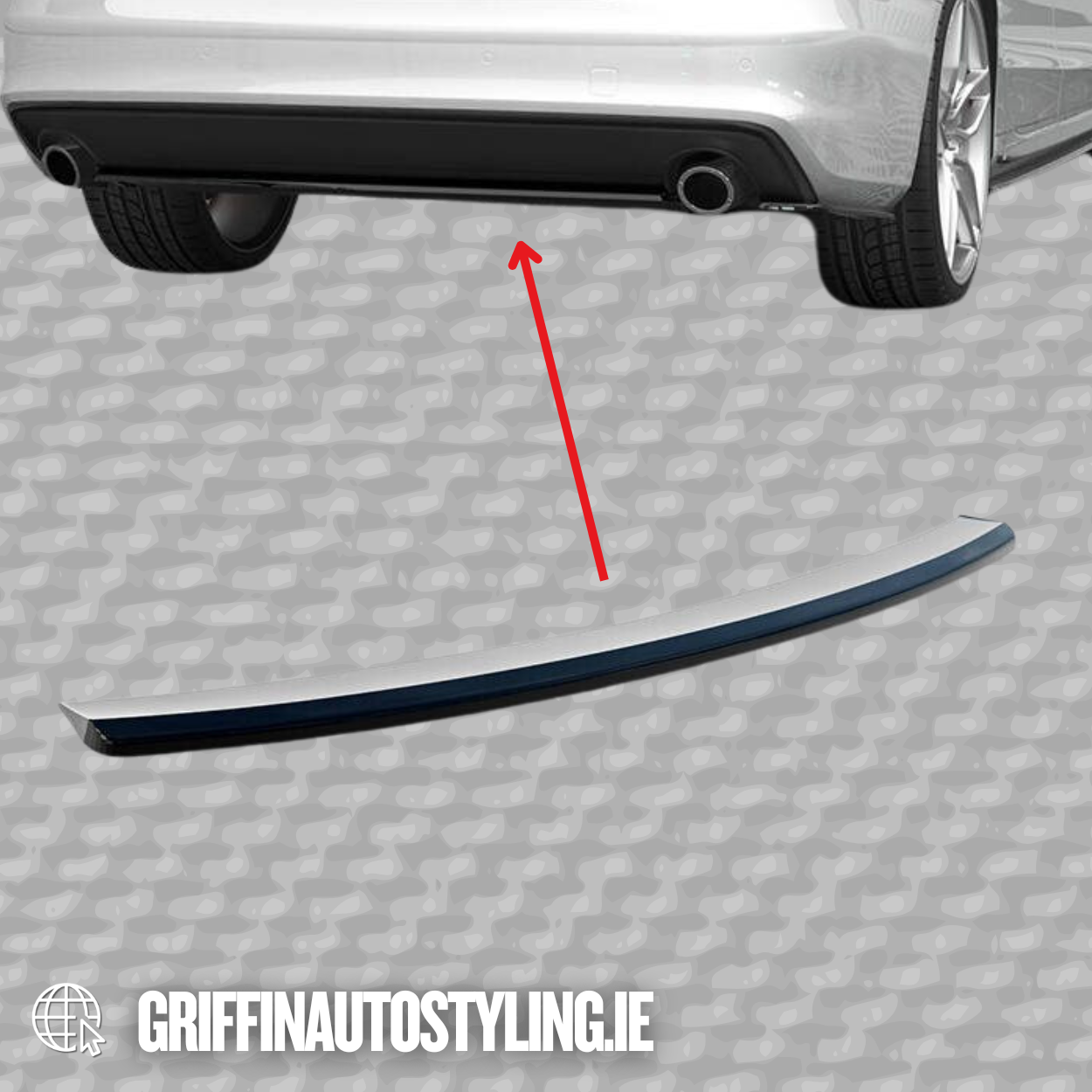 Maxton Design Audi A4 B8.5 2011-2015 S-Line Rear Center Lip – Gloss