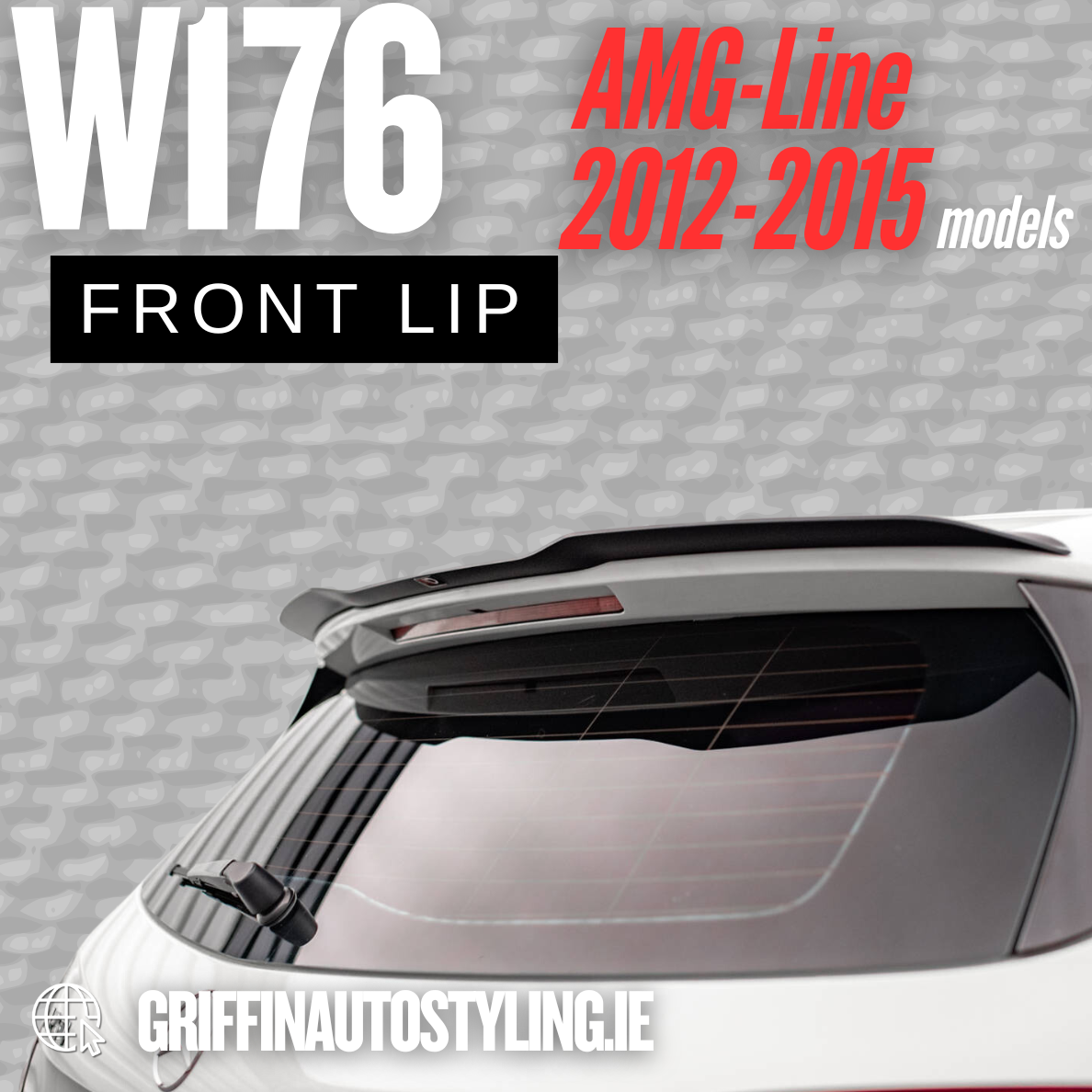 Maxton Design Mercedes A-Class W176 AMG-Line Spoiler Extension – Gloss Black