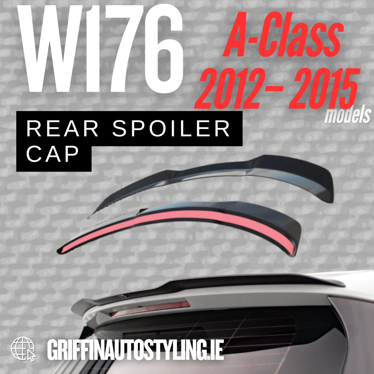 Maxton Design Mercedes A-Class W176 2012 – 2015 Spoiler Cap – Gloss Black
