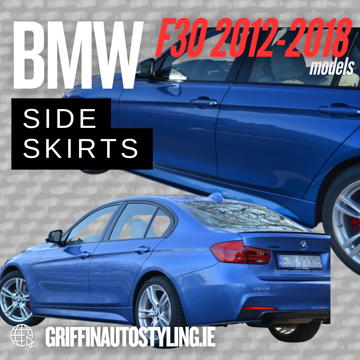 Maxton Design BMW F30 M-Sport Side Skirt Extensions