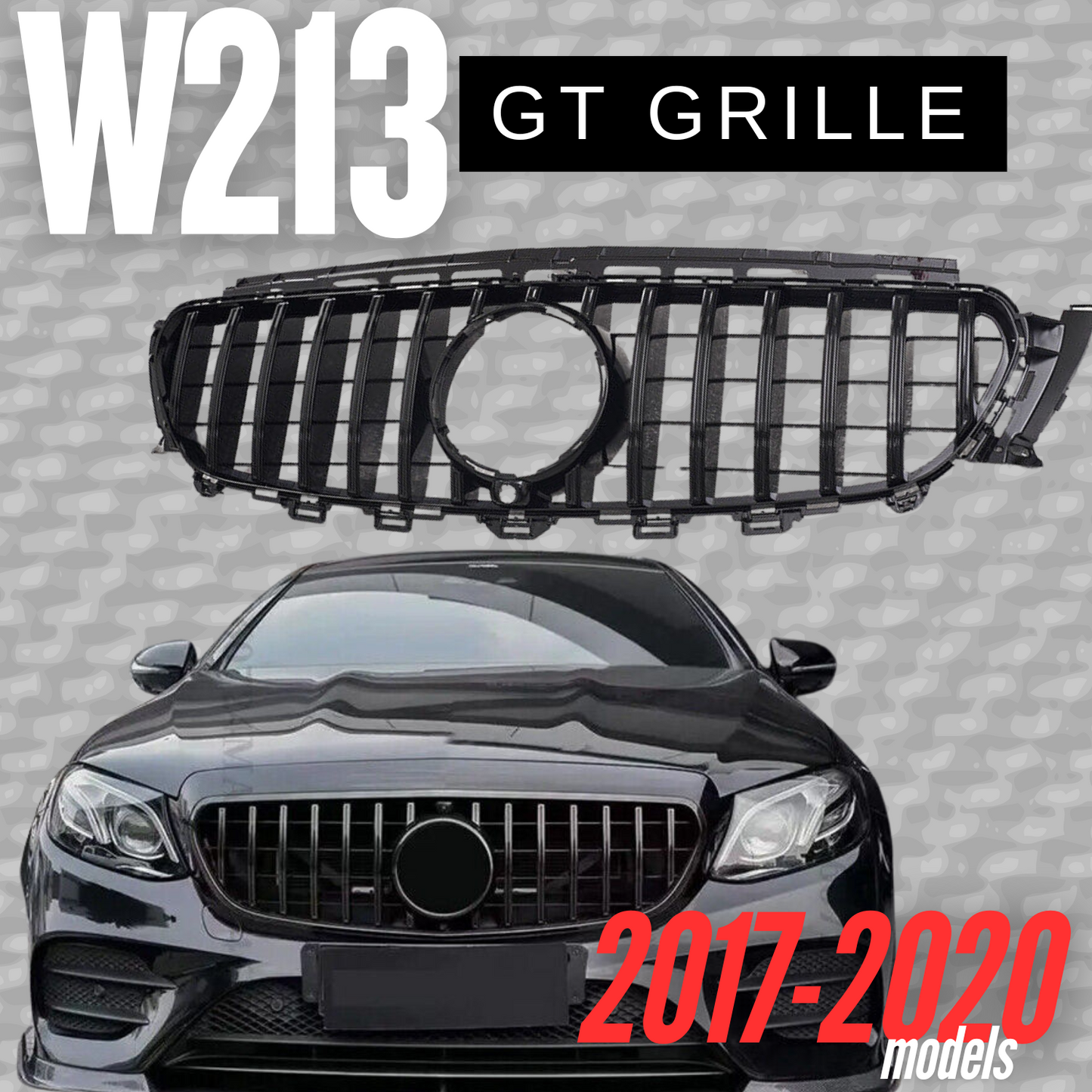 2017-2020 W213 GT Grille GLOSS BLACK