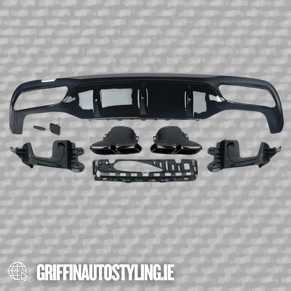 2017 W213 E63 Rear Diffuser Saloon GLOSS BLACK