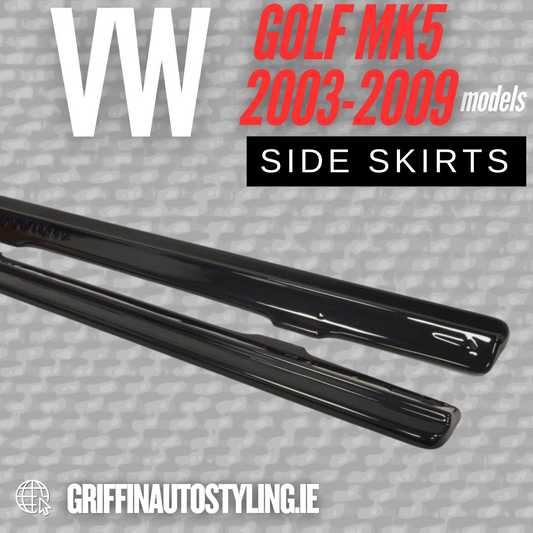 Maxton Design VW Golf 5 GTI / GTD Side Skirt Extensions – Gloss Black