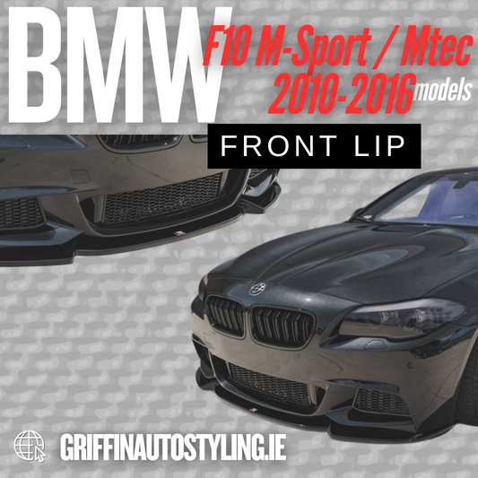Maxton Design BMW F10 M-Sport / Mtec Front Lip v3 – Gloss Black
