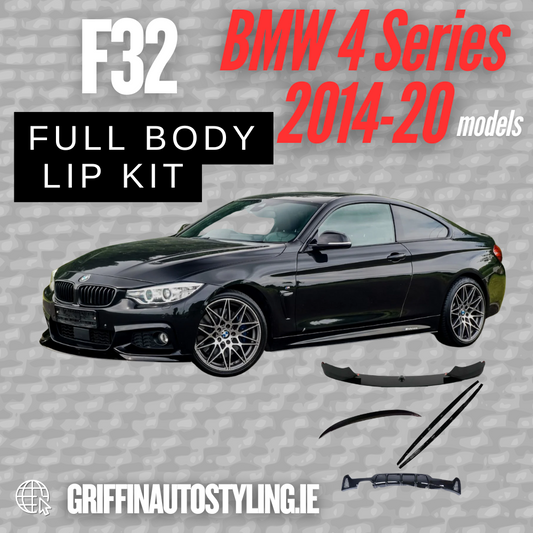 BMW 4 Series F32 M Sport 2014-2020 Gloss Black Full Aero Body Lip Kit