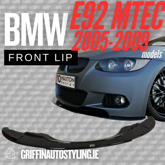 Maxton Design BMW E92 2005-2009 (MTEC) V2 Front Lip – Gloss Black
