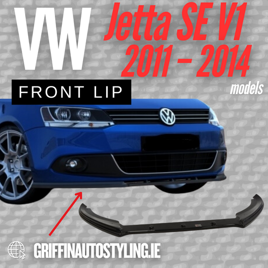 Maxton Design VW Jetta 2011-2014 SE Bumper Front Lip V1 – Gloss / Standard Black