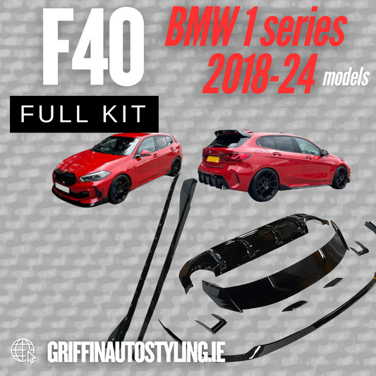 BMW 1 Series M Sport F40 2018 - 2024 Gloss Black Full Aero Kit