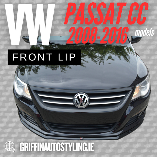 Maxton Design VW Passat CC 2008-2016 Front Lip V2 – Gloss / Standard Black