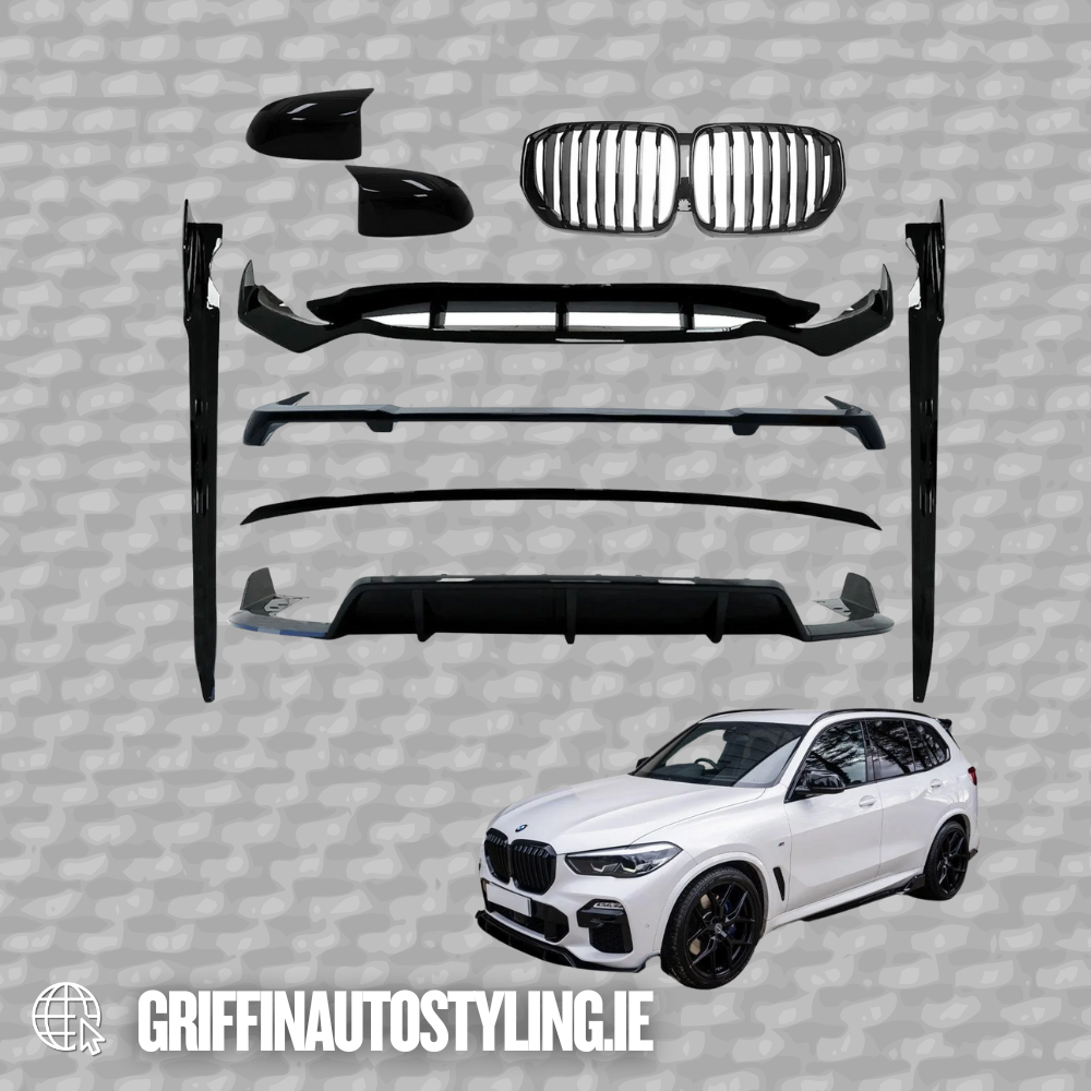 Bmw X5 G05 M Sport 2018-2022 - Black Knight Aero Kit Full - With Grill & Mirror Caps