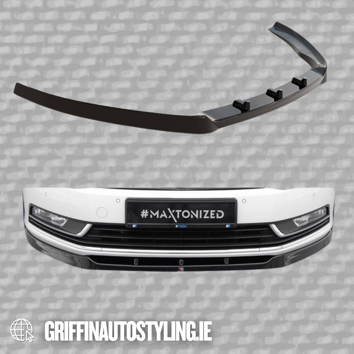 Maxton Design VW Passat B7 Front Lip – Gloss Black