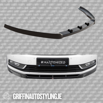 Maxton Design VW Passat B7 Front Lip – Gloss Black