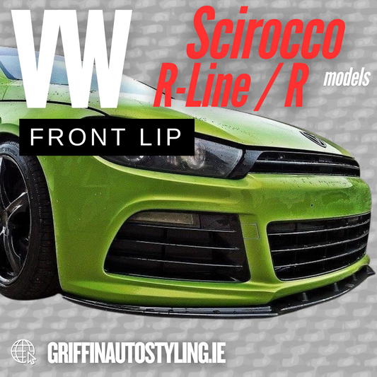 Maxton Design V1 Front Lip for VW Scirocco R / R-Line – Gloss Black