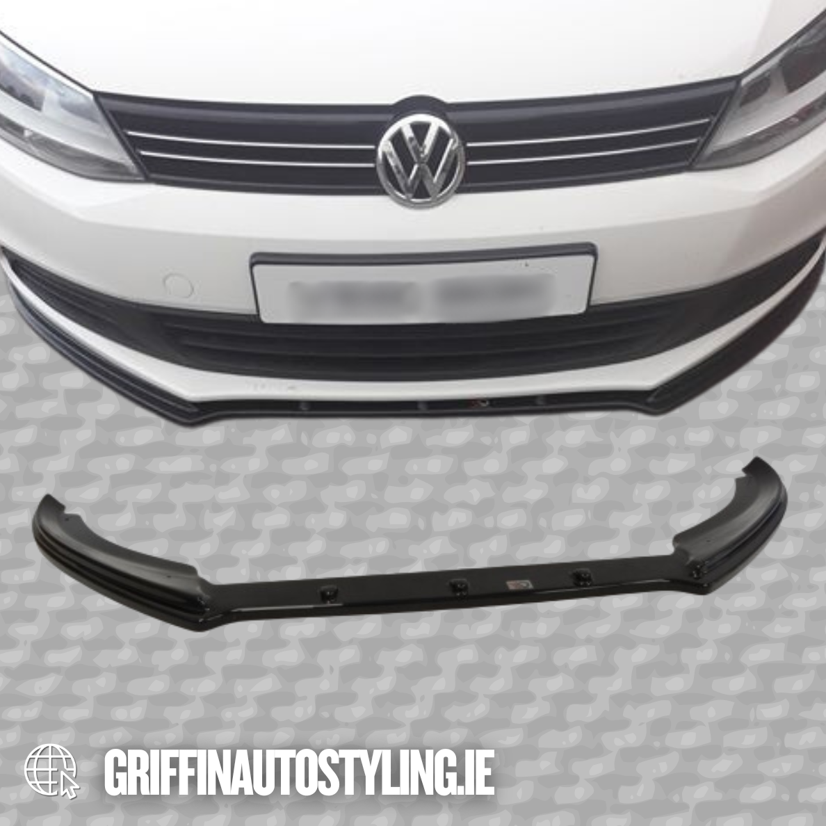 Maxton Design VW Jetta 2011-2014 SE Bumper Front Lip V1 – Gloss / Standard Black