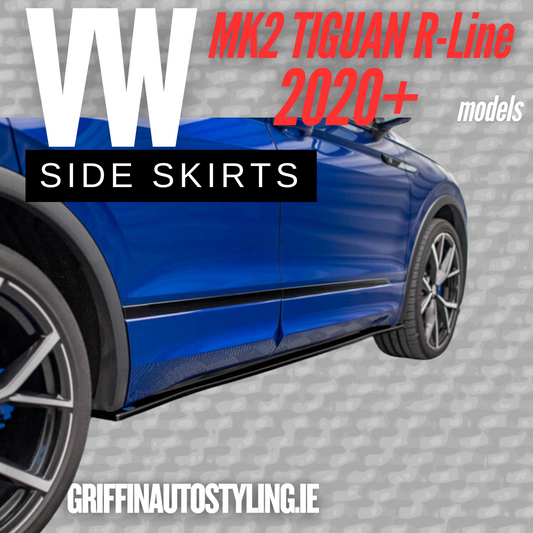 Maxton Design VW Tiguan MK2 Facelift 2020+ R-Line Gloss Black Side Skirt Extensions