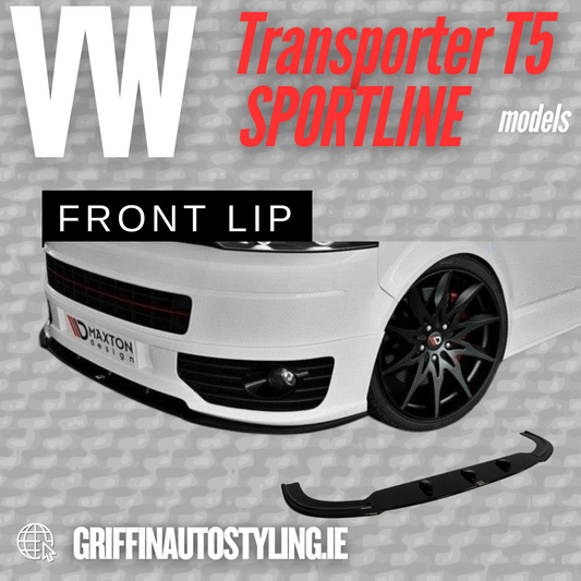 Maxton Design VW T5 SPORTLINE Front Lip – Gloss Black