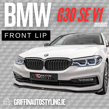 Maxton Design BMW G30 SE V1 Front Lip – Gloss Black