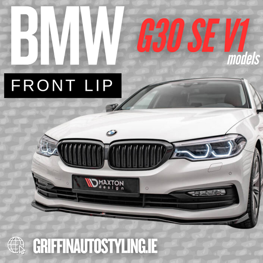 Maxton Design BMW G30 SE V1 Front Lip – Gloss Black