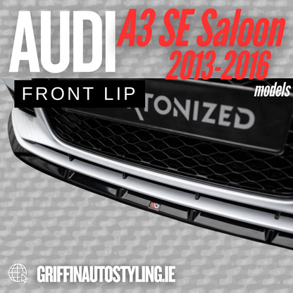 Maxton Design V1 Front Lip for Audi A3 S3 RS3 SE Saloon 2013-2016 – Gloss Black