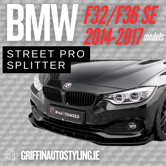 Maxton Design BMW F32/F36 SE Street Pro Splitter – Gloss Black