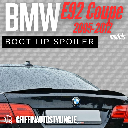 Maxton Design BMW E92 2005-2012 Boot Lip Spoiler – Gloss Black / Matte Black