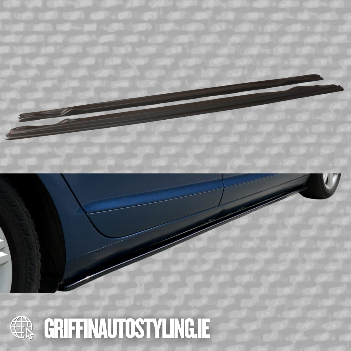 Maxton Design Audi A6 C6 Side Skirt Extensions – Matte / Gloss Black