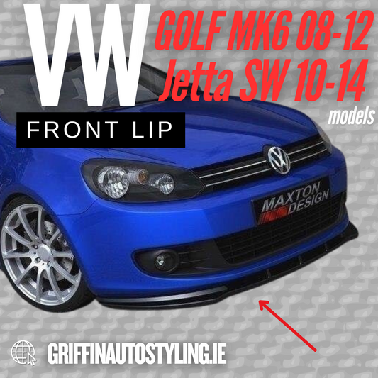 Maxton Design VW Golf 6 SE Front Lip – Matte / Gloss Black