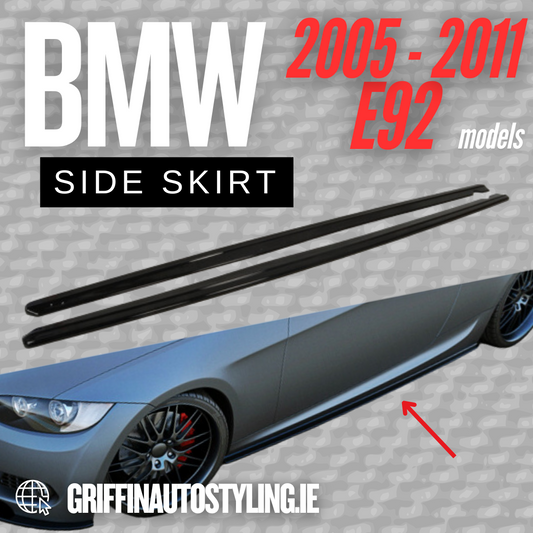 Maxton Design BMW E92 2005-2011 M Sport Side Skirt Extensions – Gloss Black