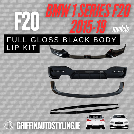 BMW 1 Series LCI M Sport F20 F21 2015-2019 Gloss Black Full Aero Body Kit