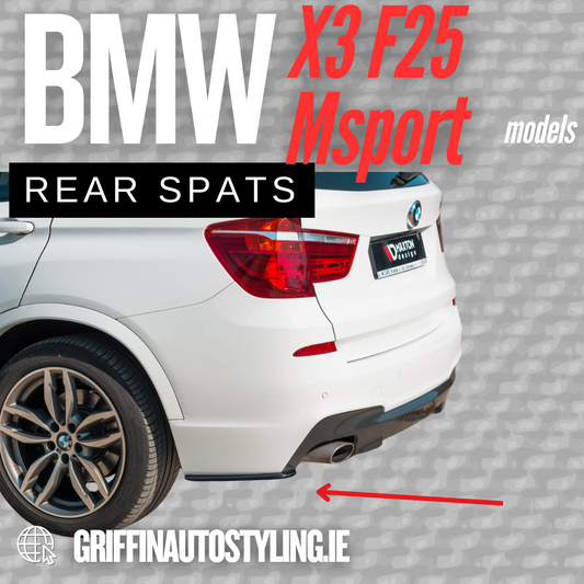 Maxton Design BMW X3 F25 M-Sport (2014-2017) Rear Spats – Gloss Black