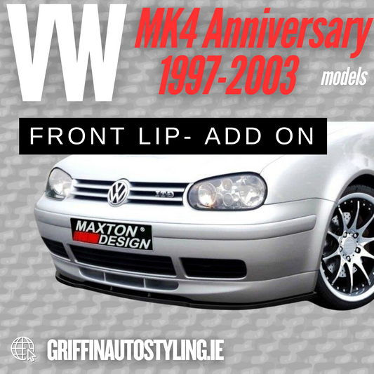 Maxton Design VW Golf 4 Anniversary Front Add-On Lip – Gloss / Standard Black