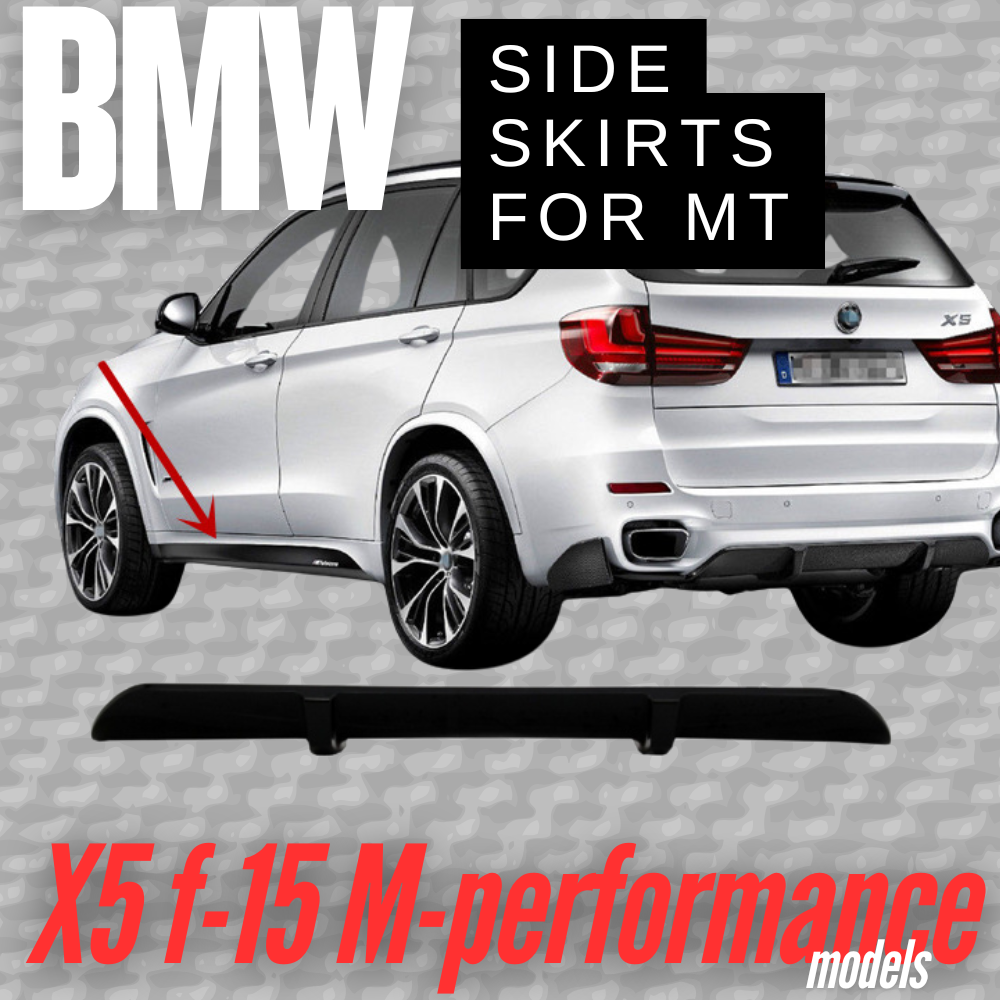 BMW X5 F-15 M-Performance Side Skirts for MT GLOSS BLACK